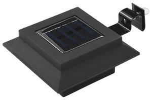 Kwadratowe lampy solarne na zewnątrz, 6 szt, LED, 12 cm, czarne