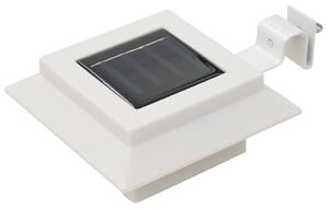 Kwadratowe lampy solarne na zewnątrz, 6 szt., LED, 12 cm, białe