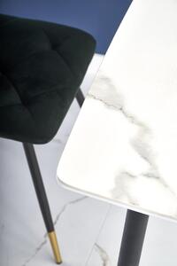 EMWOmeble Stół marmurowy 120 MARCO / biały marmur, nogi czarne