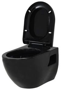 Toaleta wisząca, ceramiczna, czarna