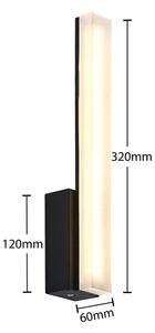 Lucande - Lisana LED VerticalLampa Ścienna IP44 Black