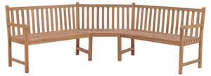 Ogrodowa ławka narożna, 202x202x90 cm, lite drewno tekowe