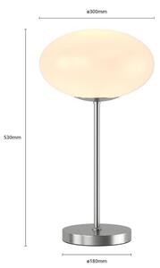 Lindby - Sonika Lampa Stołowa Satin H53 Nickel/Opal White Lindby