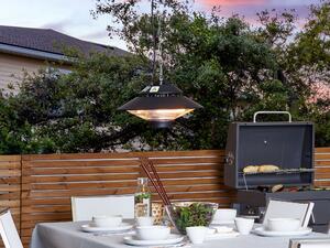 Wiszący promiennik patio czarny aluminiowy 1500 W halogenowy sufitowy ogrodowy Merapi Beliani