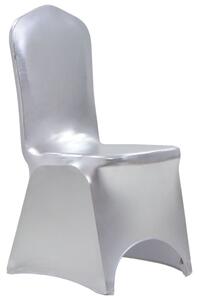 Elastyczne pokrowce na krzesła, 25 szt., srebrne