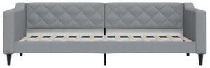 Sofa rozsuwana z szufladami, jasnoszara, 80x200 cm, tkanina