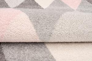 Szaro-różowy dywan pokojowy nowoczesny - Caso 6X