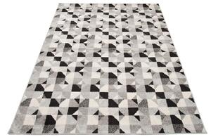 Ciemnoszary młodzieżowy dywan w trójkąty - Caso 7X