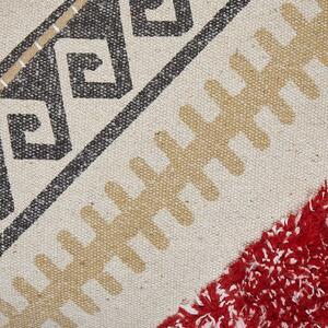 Poduszka dekoracyjna bawełna ręcznie tkana 30 x 50 cm wielokolorowa Betula Beliani