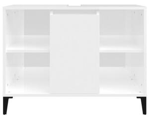 Szafka pod umywalkę, biała, wysoki połysk, 80x33x60 cm