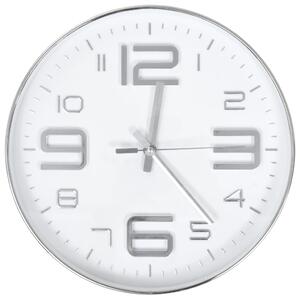 Zegar ścienny, 30 cm, srebrny