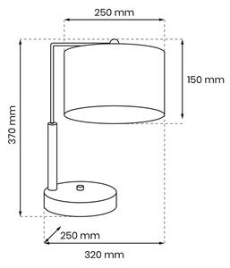 Lampa gabinetowa z korkowym kloszem - N54-Morello
