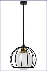 Druciana lampa wisząca ze szklanym kloszem - A237-Gema