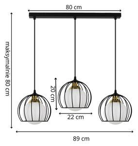 Lampa ze szklanymi kloszami i drucianymi osłonkami - A238-Gema