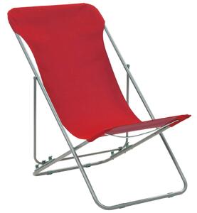 Składane krzesła plażowe, 2 szt, stal, tkanina Oxford, czerwone
