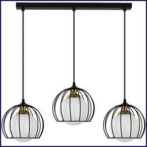 Lampa ze szklanymi kloszami i drucianymi osłonkami - A238-Gema