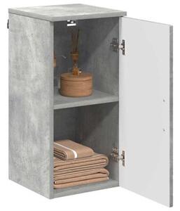 Nowoczesna szafka łazienkowa z drzwiami, betonowy szary, minimalistyczny design, montaż na ścianie, materiał drewnopochodny