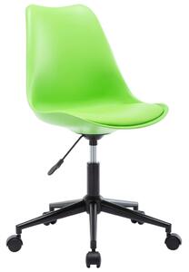 Obrotowe krzesła jadalniane, 6 szt., zielone, sztuczna skóra