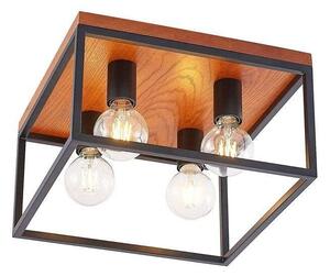 Lindby - Miravi 4 Lampa Sufitowa Wood/Black Lindby
