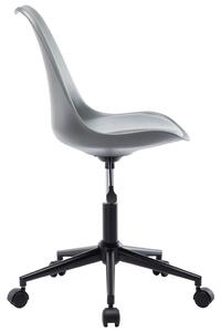 Obrotowe krzesła jadalniane, 6 szt., szare, sztuczna skóra