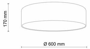 Lampa sufitowa okrągła szarozielona EARTH 60 cm