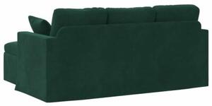 Nowoczesna sofa aksamitna w ciemnej zieleni z metalowÄ ramÄ