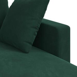 Nowoczesna sofa aksamitna w ciemnej zieleni z metalowÄ ramÄ