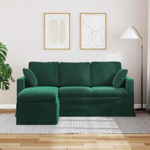 Nowoczesna sofa aksamitna w ciemnej zieleni z metalowÄ ramÄ