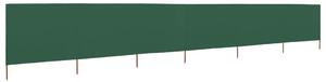 Parawan 6-skrzydłowy z tkaniny, 800 x 80 cm, zielony