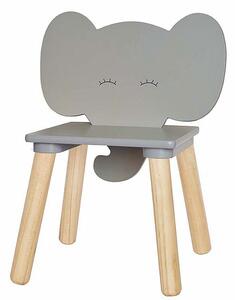 Krzesełko do pokoju dziecięcego szary słonik - Armo