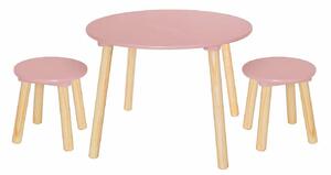 Różowy zestaw dla dziewczynki stolik z taboretami - Geronimo