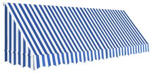 Markiza bistro, 400 x 120 cm, niebiesko-biała