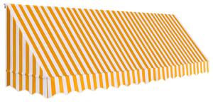 Markiza bistro, 400 x 120 cm, pomarańczowo-biała