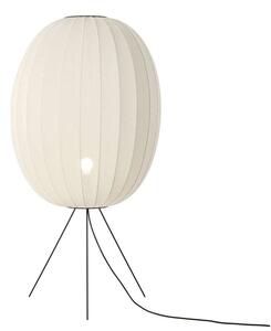 Made By Hand - Knit-Wit 65 Wysoka Oval Lampa Podłogowa Medium Pearl White