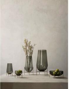 Audo Copenhagen - Echasse Vase Medium Smoke/Brushed Brass