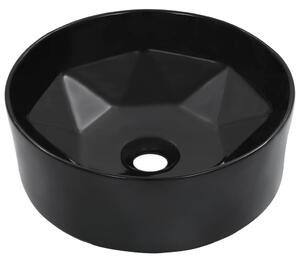 Umywalka, 36 x 14 cm, ceramiczna, czarna