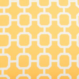 Zestaw 2 ogrodowych poduszek dekoracyjnych żółty 40 x 70 cm z wypełnieniem geometryczny wzór Beliani
