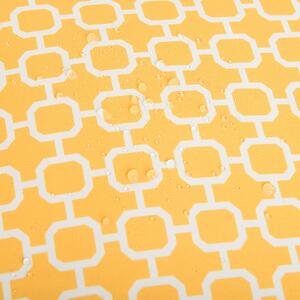 Zestaw 2 ogrodowych poduszek dekoracyjnych żółty 40 x 70 cm z wypełnieniem geometryczny wzór Beliani
