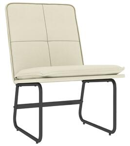 Krzesło wypoczynkowe, kremowe, 54x75x76 cm, sztuczna skóra