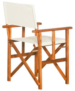 Krzesła reżyserskie, 2 szt., lite drewno akacjowe