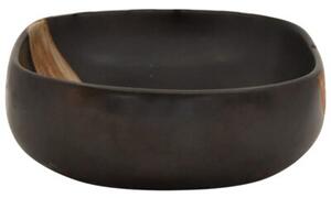 Umywalka nablatowa, czarna, owalna, 59x40x14 cm, ceramiczna