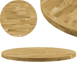 Okrągły blat do stolika z litego drewna dębowego, 44 mm, 500 mm