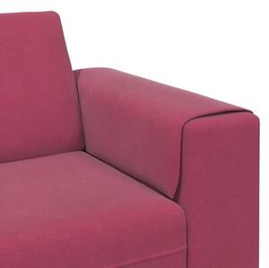 Nowoczesna sofa do salonu w kolorze czerwonego wina z poduszkami z pianki i poliesterowymi podÅokietnikami
