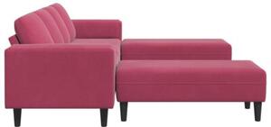 Nowoczesna sofa do salonu w kolorze czerwonego wina z poduszkami z pianki i poliesterowymi podÅokietnikami