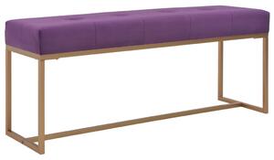 Ławka, 120 cm, fioletowa, aksamitna