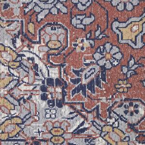 Retro dywan orientalny wzór do salonu prostokątny 80x150cm wielokolorowy Korgan Beliani