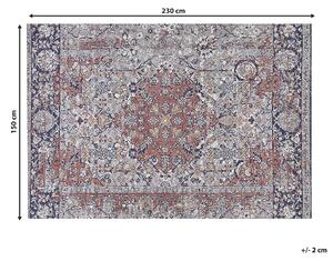 Retro dywan orientalny wzór do salonu prostokątny 150x230cm wielokolorowy Korgan Beliani