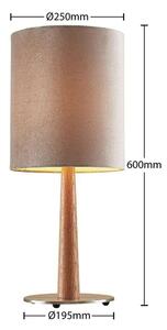 Lucande - Heily Cylinder High Lampa Stołowa Grey Lucande