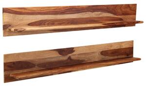 Półki ścienne, 2 szt., 169 x 26 x 20 cm, lite drewno sheesham