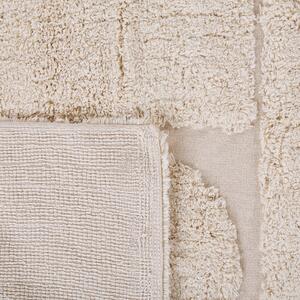Dywan beżowy bawełniany tuftowany puszysty abstrakcyjny wzór 80x150 cm Diyadin Beliani
